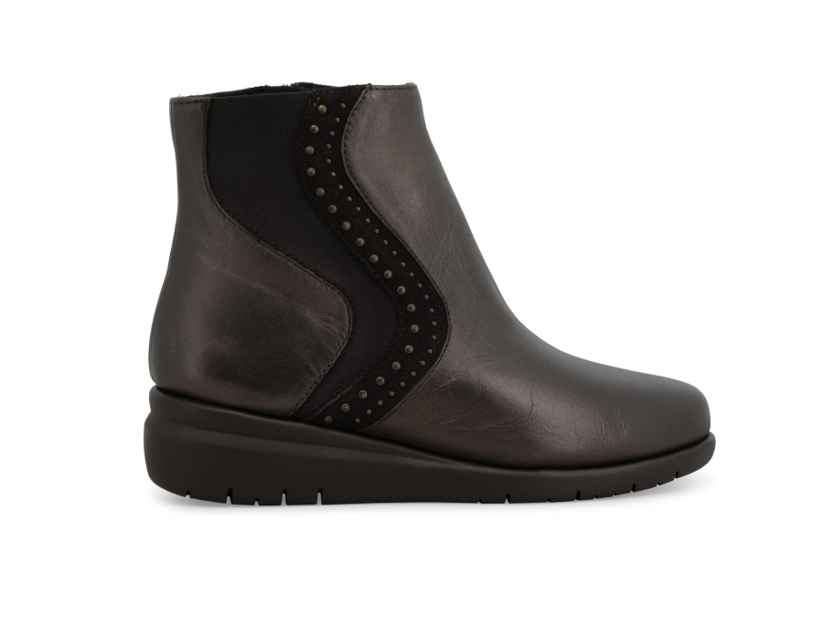 Stivaletto donna comodo in pelle marrone k55240z