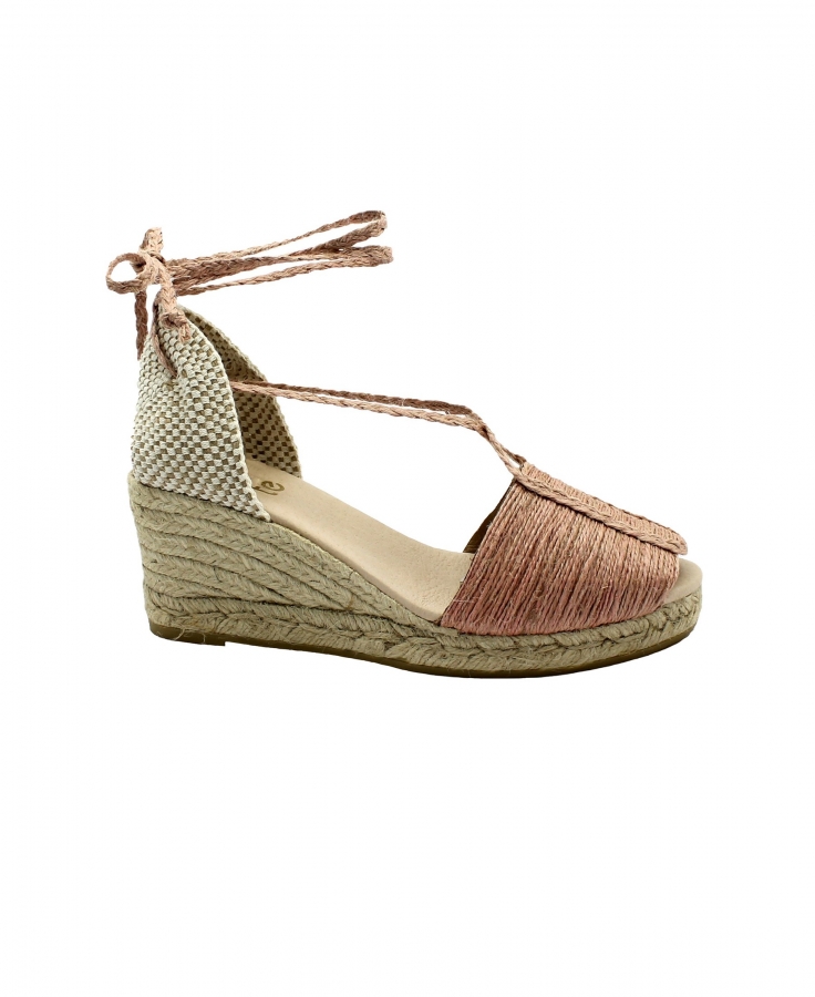 SUYUTE 6715 rosa scarpe sandali donna zeppa corda laccio espadrillas