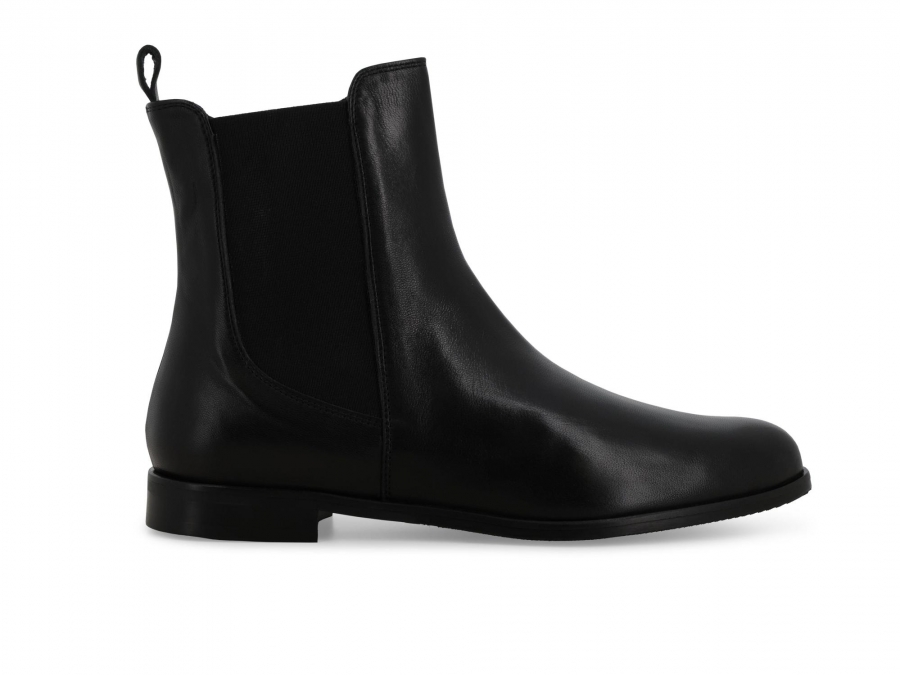 Stivaletto donna comodo in morbida pelle nero z171