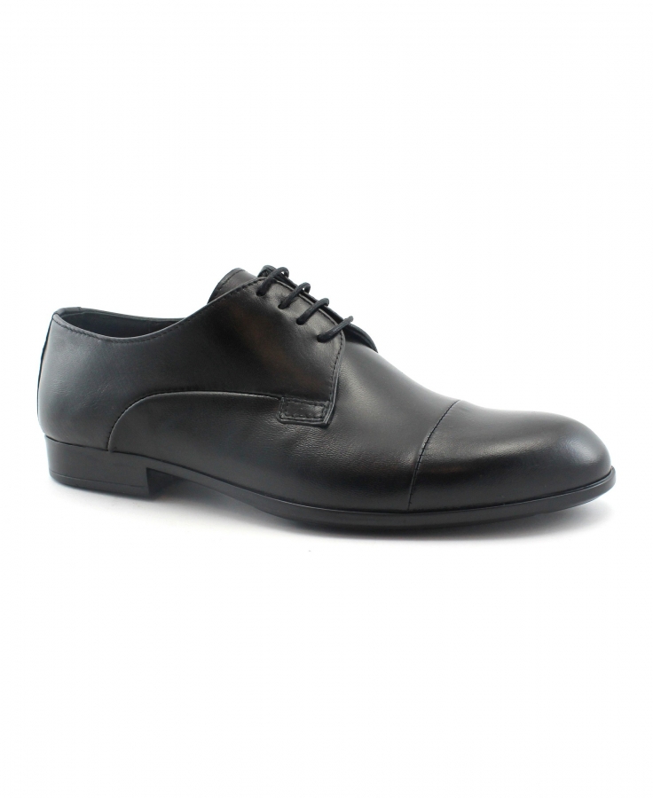 MELLUSO U24401F nero scarpe uomo derby elegante pelle puntale
