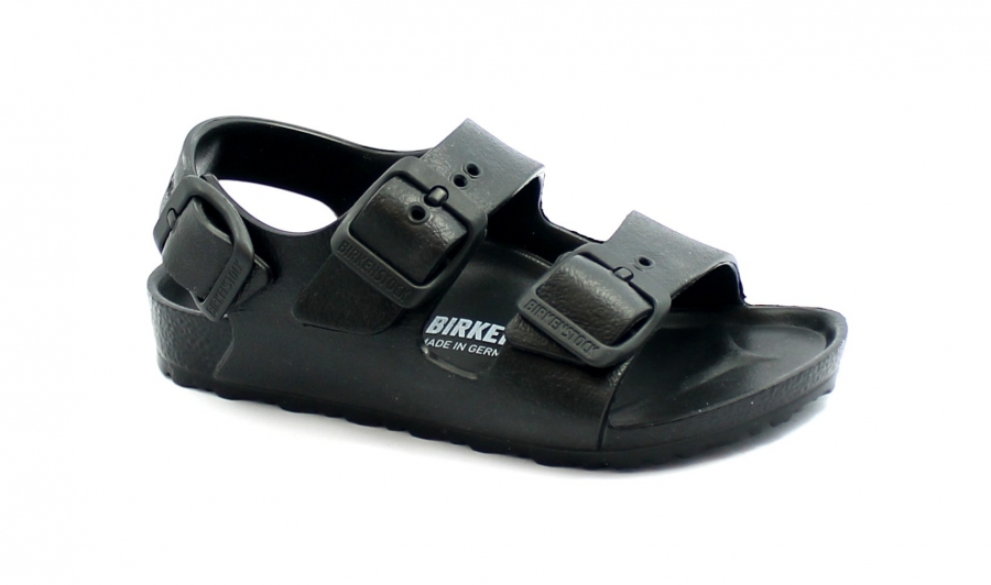 BIRKENSTOCK MILANO EVA 1009353 black nero sandali bambino fibbie gomma