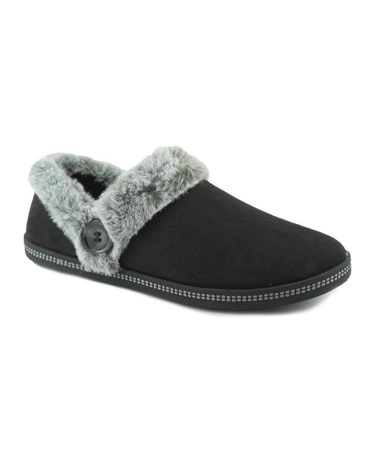 SKECHERS 167219 FRESH TOAST black nero scarpe pantofole donna vegan shoes