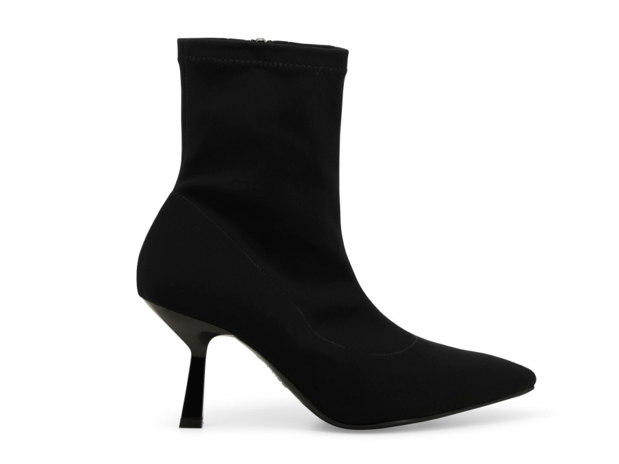 Stivaletto donna in tessuto elastico nero z988