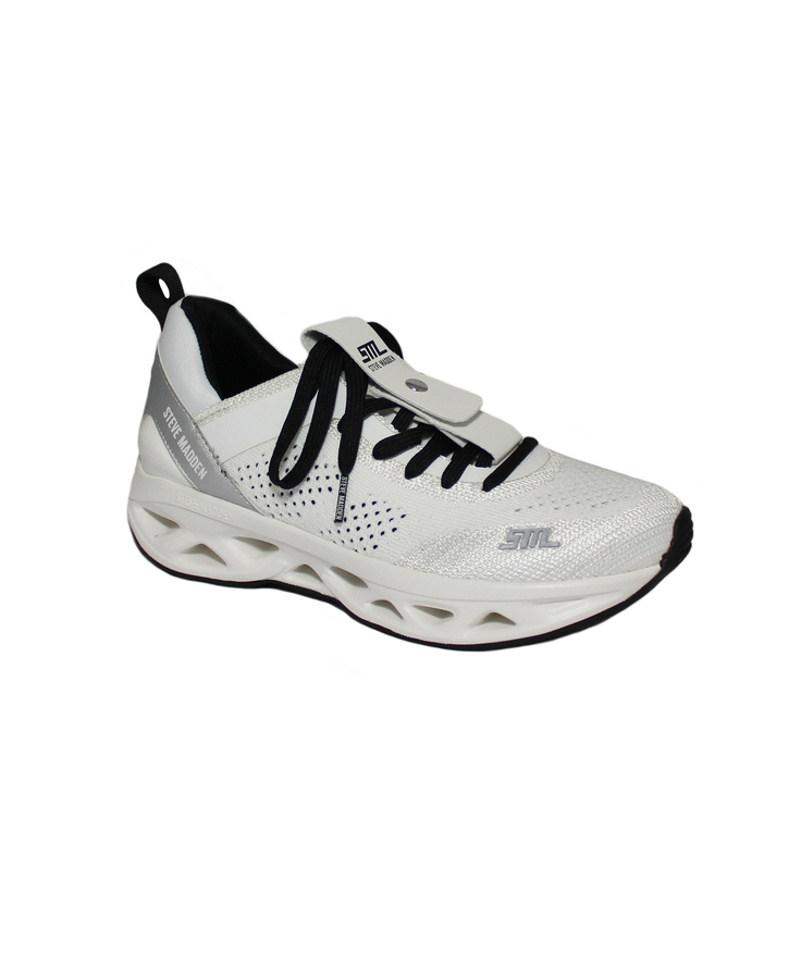 STEVE MADDEN SURGE 1 white silver scarpe donna sneakers lacci