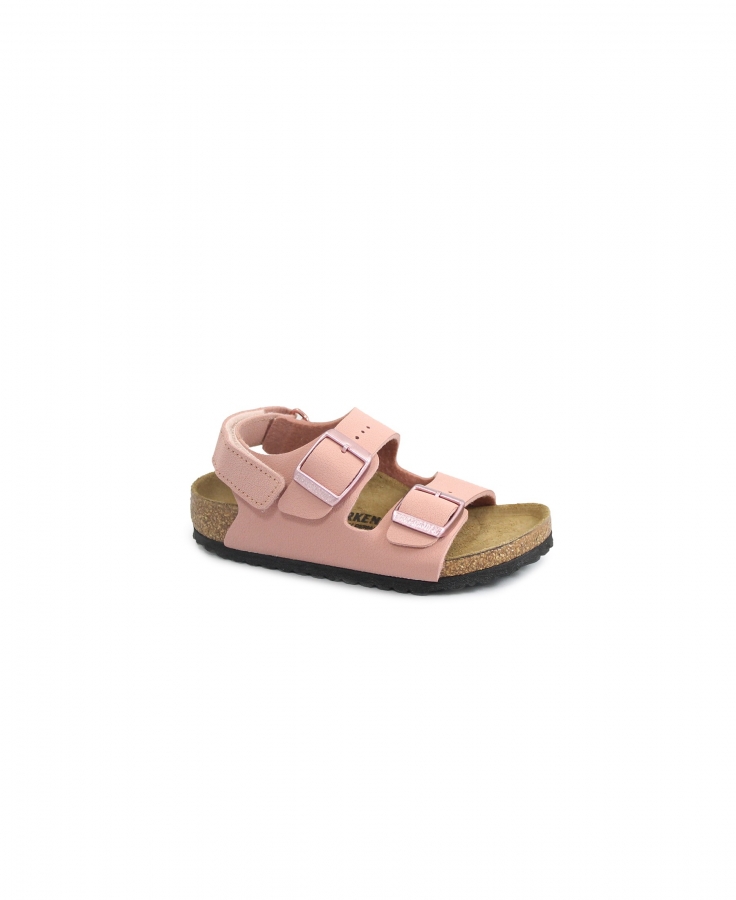 BIRKENSTOCK MILANO AS KIDS 1029519 pink clay rosa sandali bambina fibbie strappo pelle