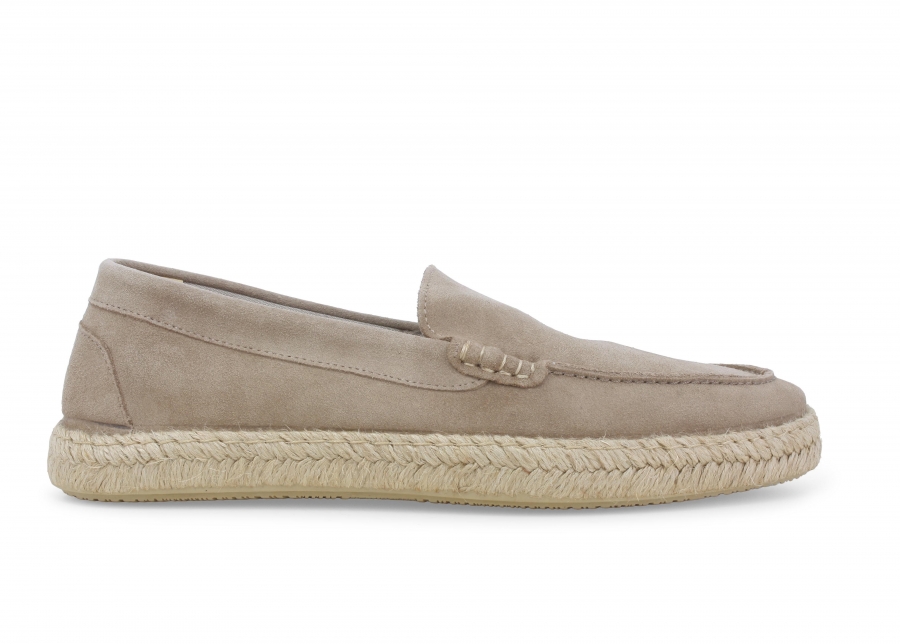 Mocassino uomo in nabuk scamosciato beige u18013z