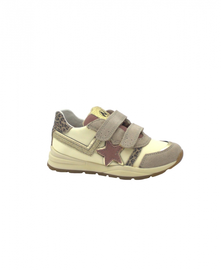 NATURINO EVON 1201 beige milk rose 27/32 sneakers scarpe bambina strappi pelle