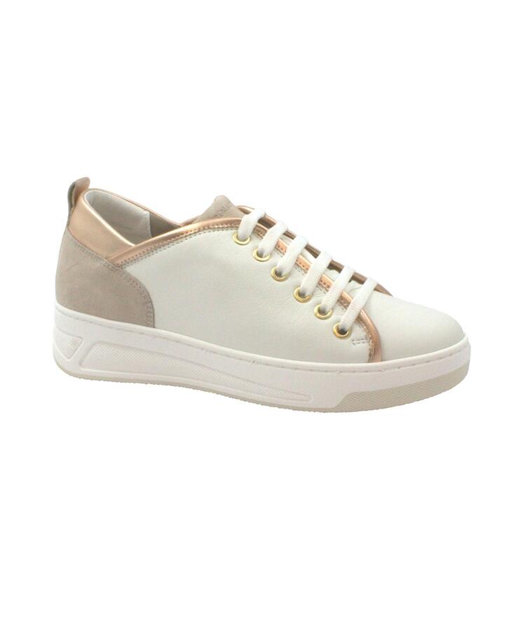 GRUNLAND SHAD SC2819 bianco cipria scarpe sneaker donna lacci plantare