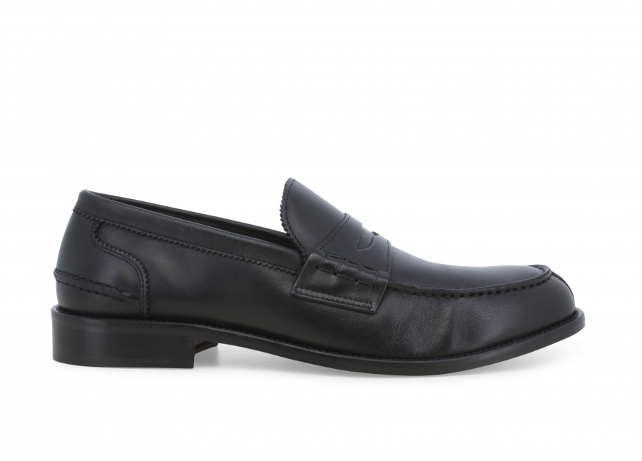 Mocassino uomo in pelle nero u0890z