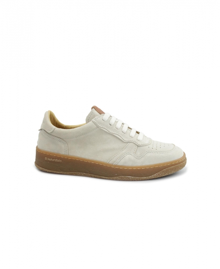 EL NATURALISTA GEO 5844S cream uomo scarpa sneakers lacci camoscio