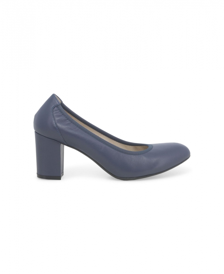 MELLUSO D110Z abyss blu scarpe donna decolletè tacco pelle