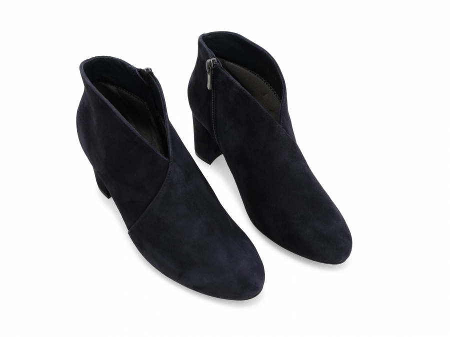 Stivaletto donna in camoscio comodi blu navy z420z