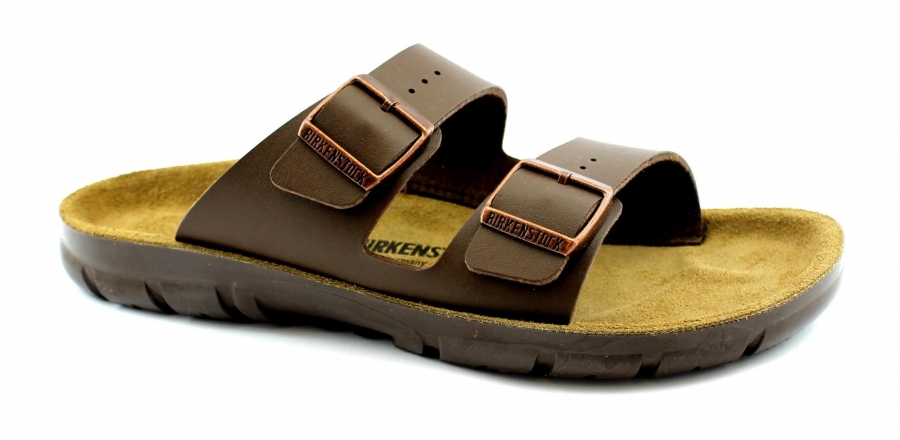 BIRKENSTOCK BILBAO 520801 dark brown marrone ciabatte uomo fibbie