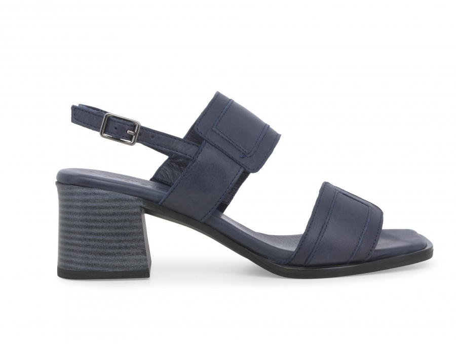 Sandalo donna in pelle blu notte k56140