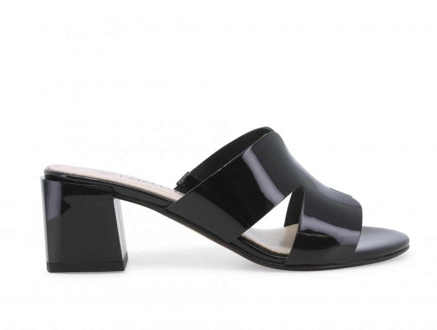 Ciabatta donna comoda in vernice nero k35136z