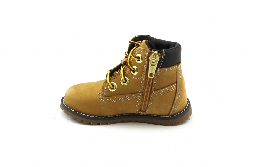 TIMBERLAND A125Q orange scarponcino bambino zip pokey pine 6in