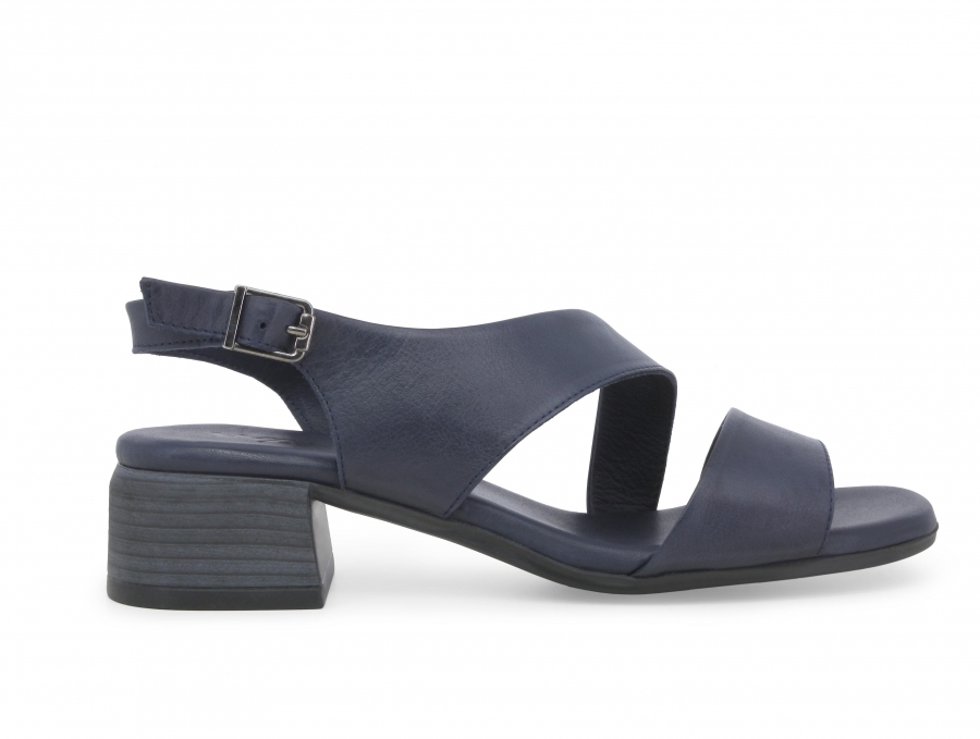 Sandalo donna in pelle blu k56062z