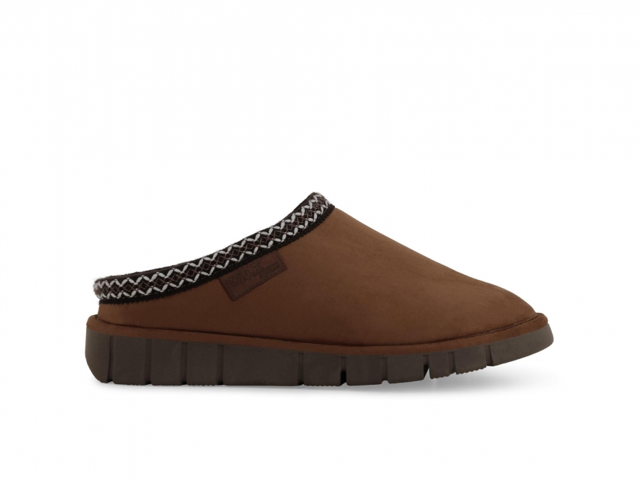 Pantofola donna in camoscio beige taope pd533