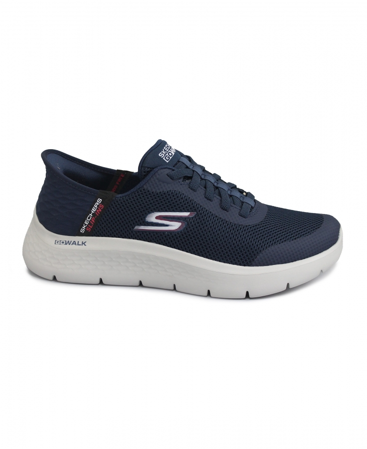 SKECHERS 216324 GO WALK FLEX navy blu scarpe uomo slip-ins laccio elastico air cooled memory foam