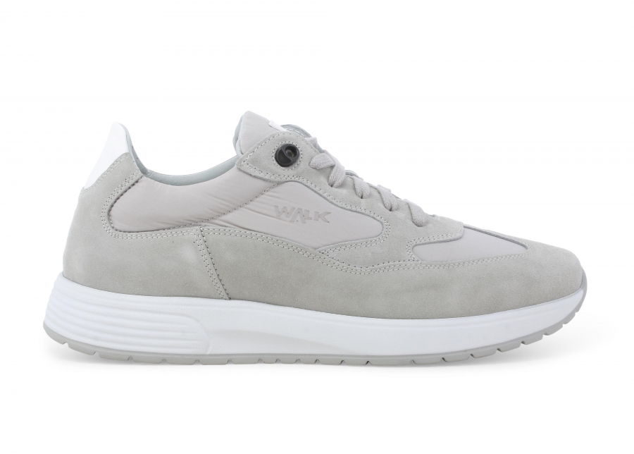 Sneakers uomo in tessuto camoscio grigio u16256z