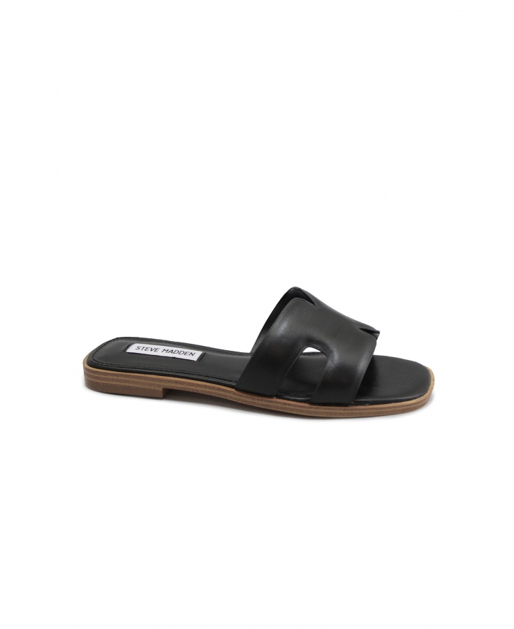 STEVE MADDEN HEIST HEIS01S1 black nero pelle ciabattine basse donna