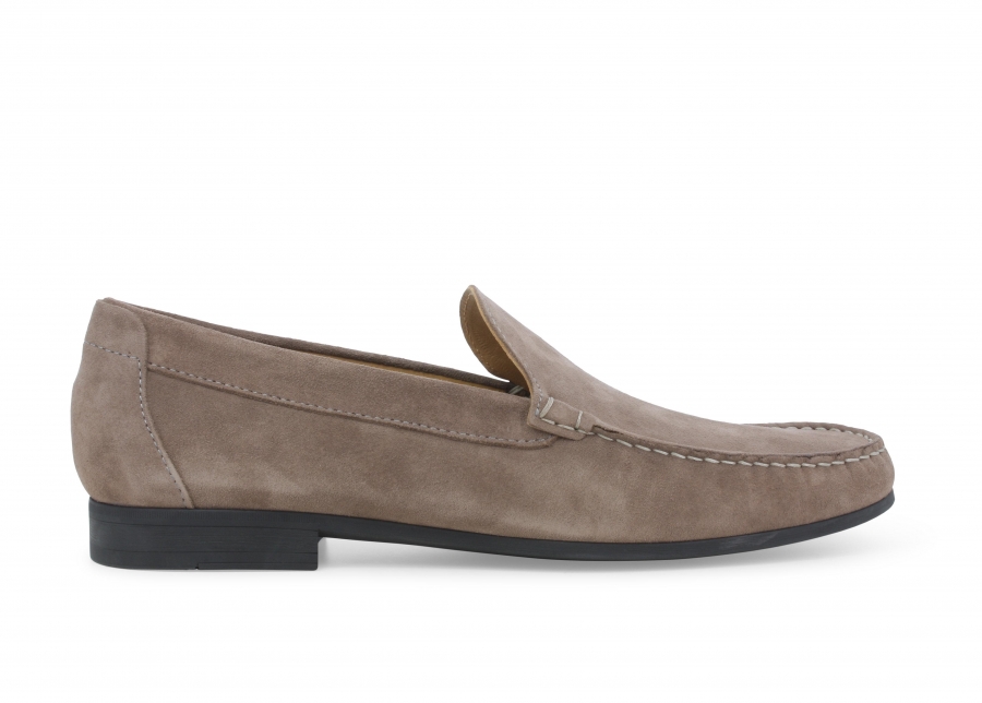 Mocassino uomo in camoscio beige u47045z