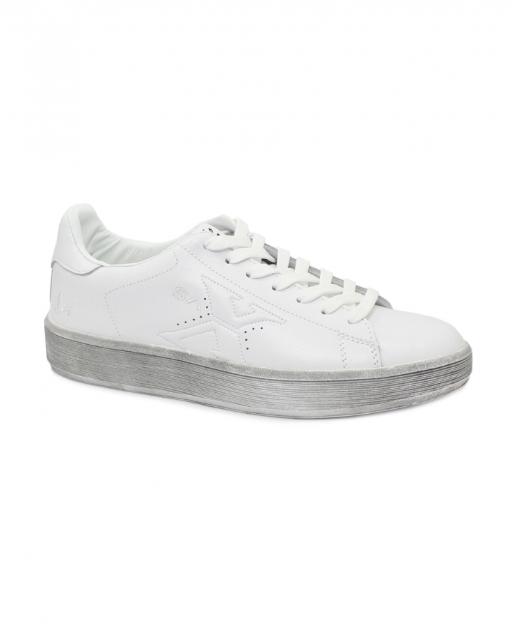 SAX SAM3247 GIOTTO LTH bianco scarpe uomo sneakers lacci pelle