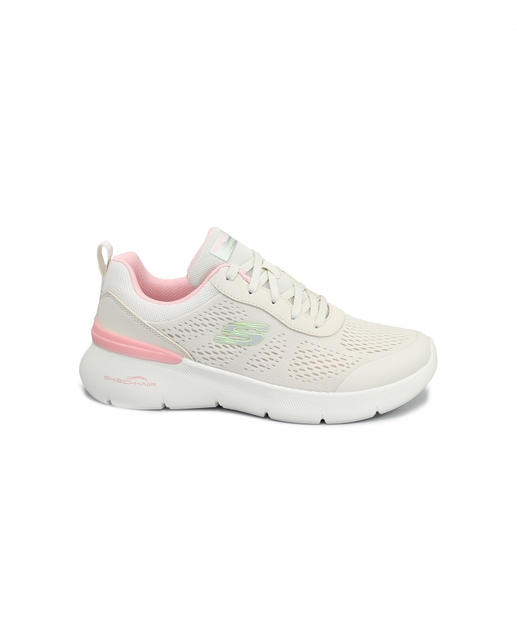 SKECHERS 150370 SKECH AIR DYNAMIGHT 2.0 natural pink rosa scarpe donna lacci memory foam vegan