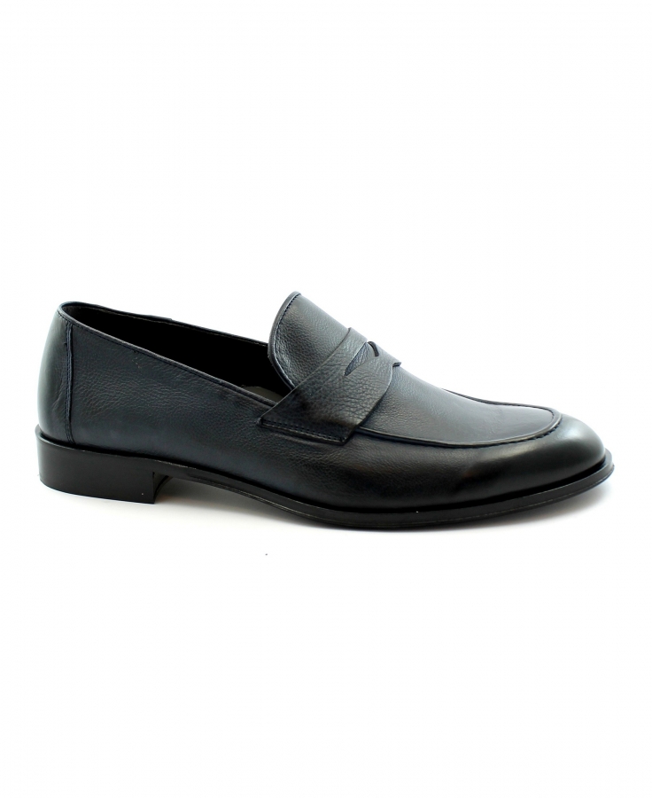 FRANCO FEDELE 6487 marine blu scarpe uomo mocassino college pelle