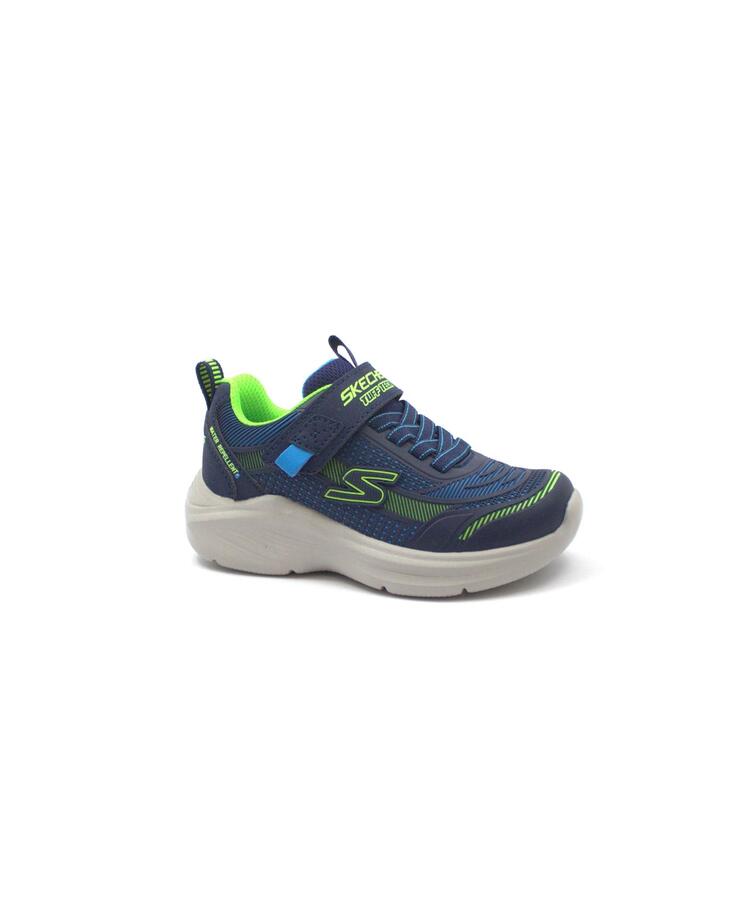 SKECHERS 403861L HYPER BLITZ navy blue scarpe bambino sneakers strappo elastico
