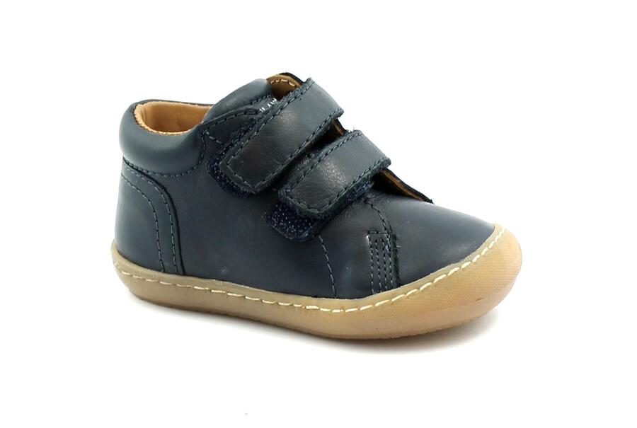 GRUNLAND SPIC PP0080 blu scarpe bambino strappi pelle sneakers