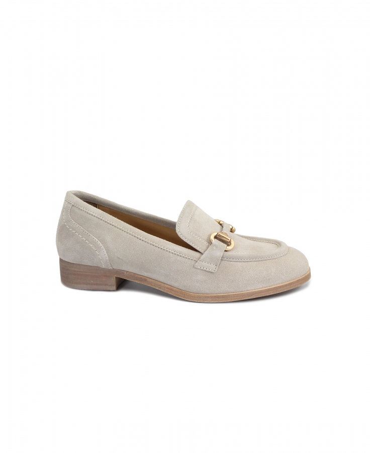 CAFè NOIR EM6002 taupe beige scarpe donna mocassino camoscio