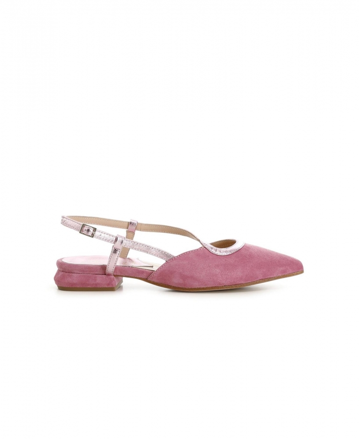 CAFè NOIR ED5380 rosa ballerina donna cinturino caviglia punta pelle
