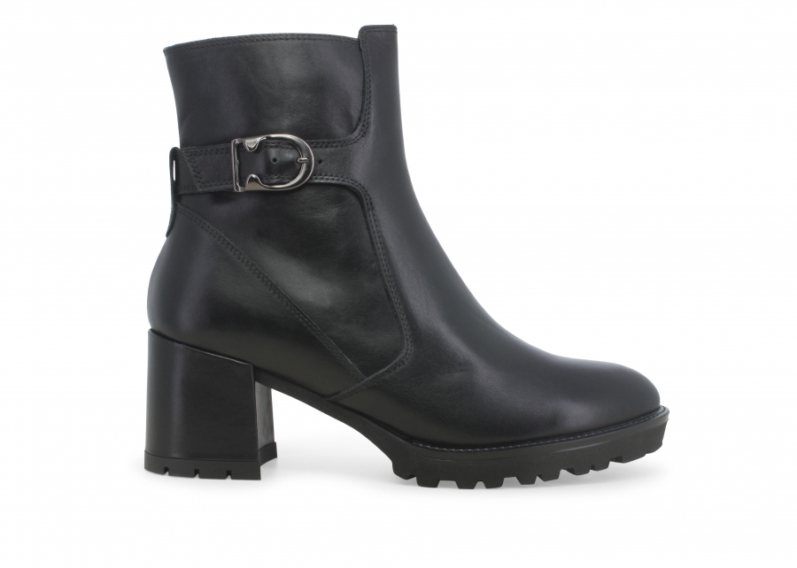 Tronchetto donna in pelle nero l5331w