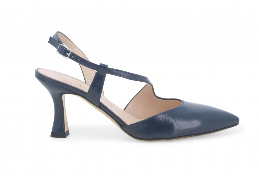 Decollete donna slingback in pelle harrods blu abyss e1634zv