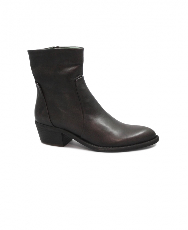 FELMINI E223 lavado t. moro marrone stivaletto tronchetto donna pelle zip