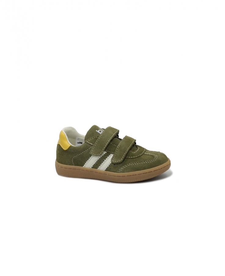 BALOCCHI 653508 RAMBLA 30/35 oliva scarpe pelle bambino sneaker strappi