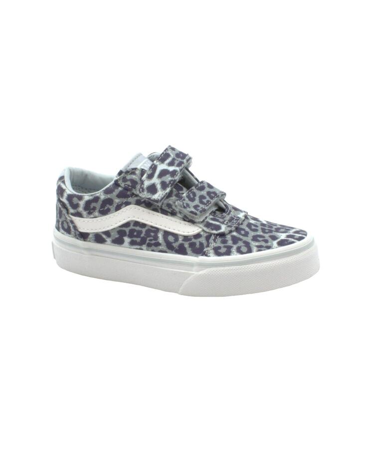 VANS WARD TCN1R1 animal blue azzurro scarpe bambina sneakers strappi leopardato