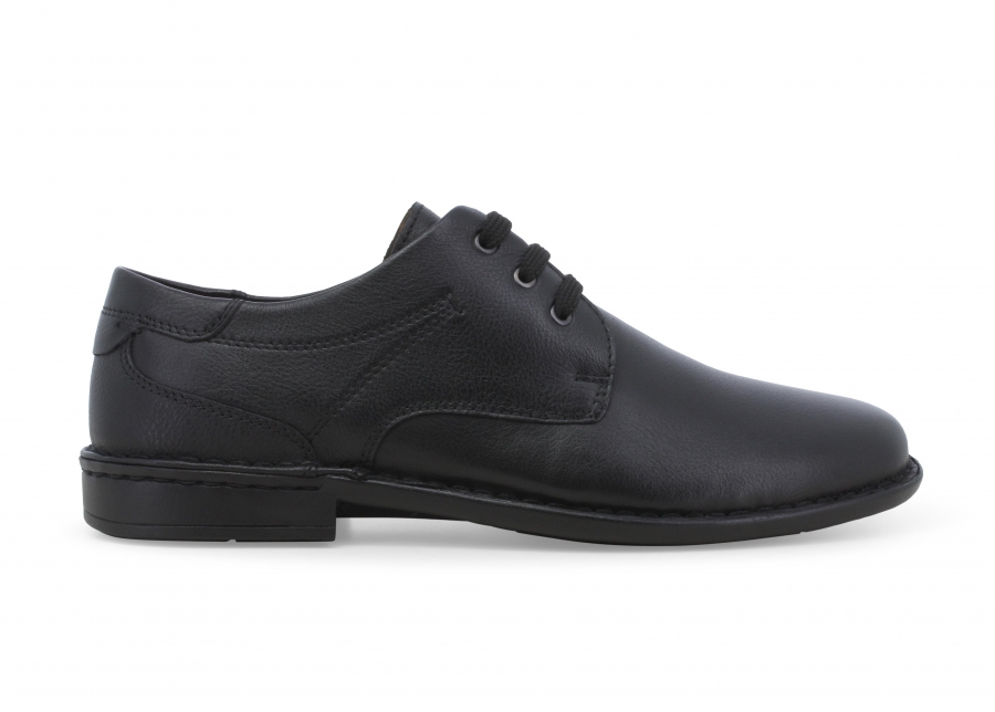Mocassino allacciato uomo in pelle nero u49022z