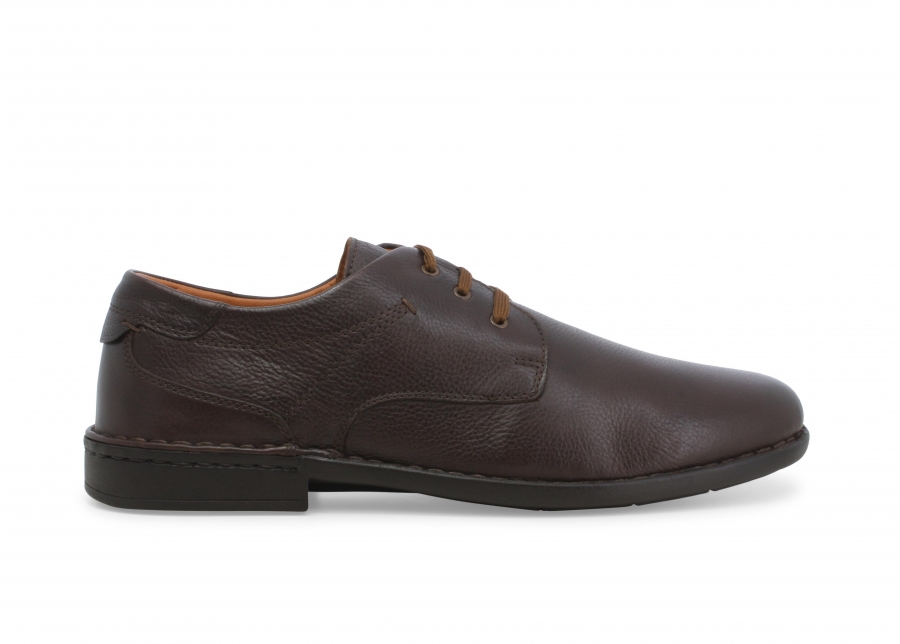 Mocassino allacciato uomo in pelle marrone u49022z
