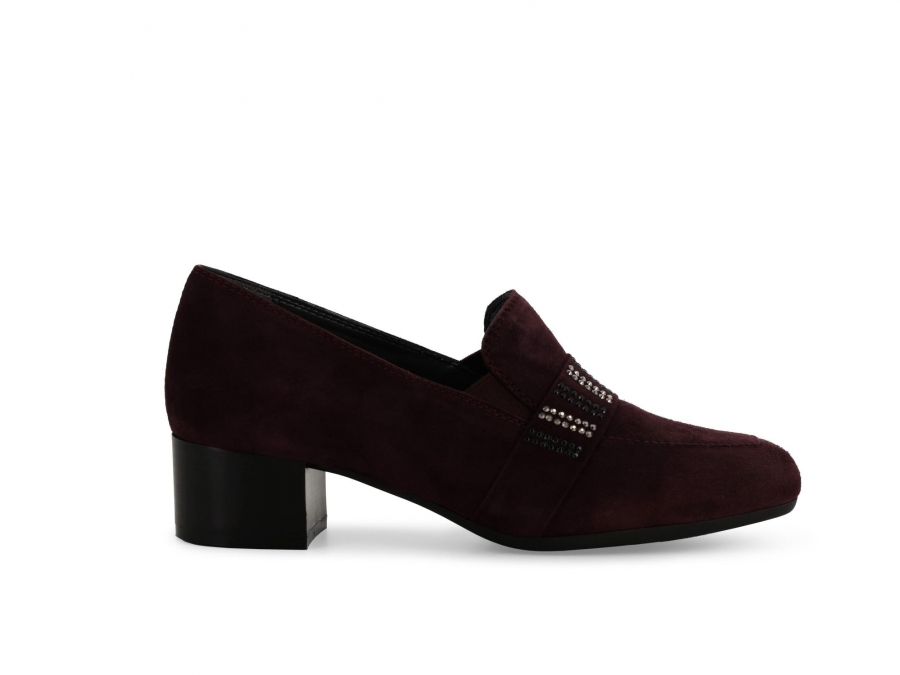 Mocassino donna in camoscio bordo x5320z