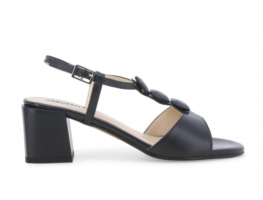 Sandalo donna comodo in pelle blu k35181z