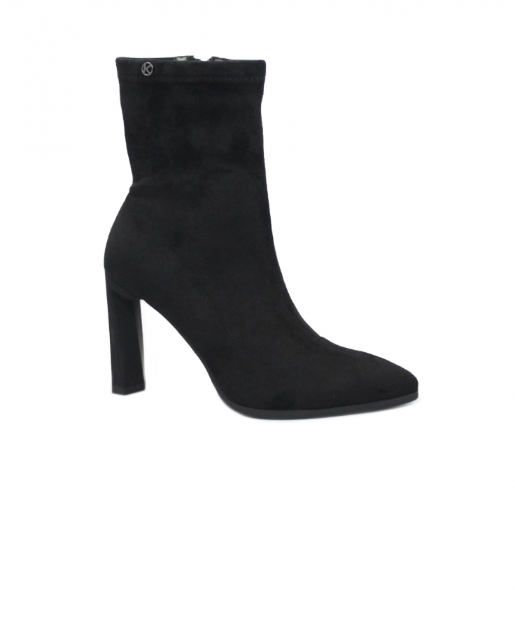 KEYS 11580 black 10279 scarpe donna stivaletto mid tacco 9 zip