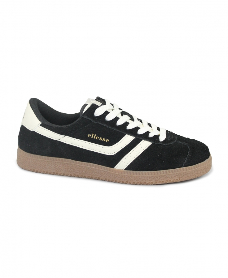 ELLESSE JOSH002 onyx black nero scarpe uomo sneakers lacci camoscio