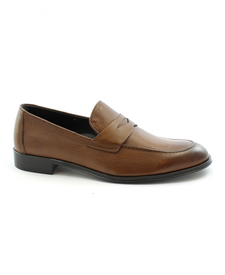 FRANCO FEDELE 6487 fango marrone scarpe uomo mocassino college pelle
