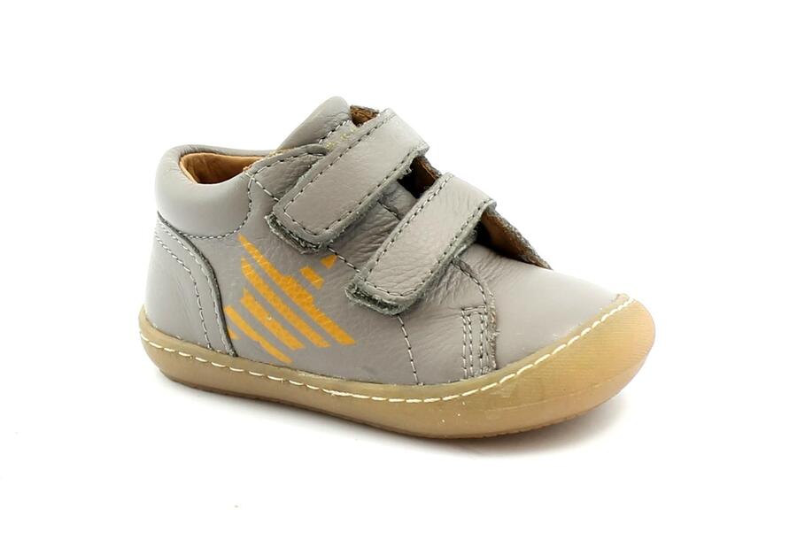 GRUNLAND SPIC PP0085 grigio scarpe bambino strappi pelle sneakers