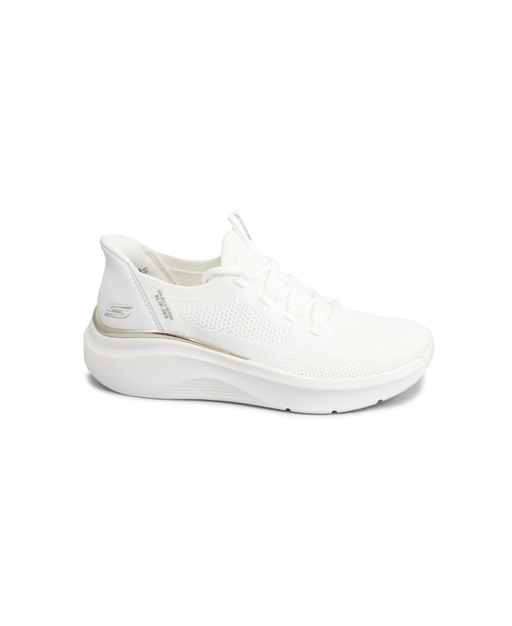 SKECHERS 117617 TRUE DELIGHT bianco scarpe donna sneakers memory foam slip-ins VEGAN