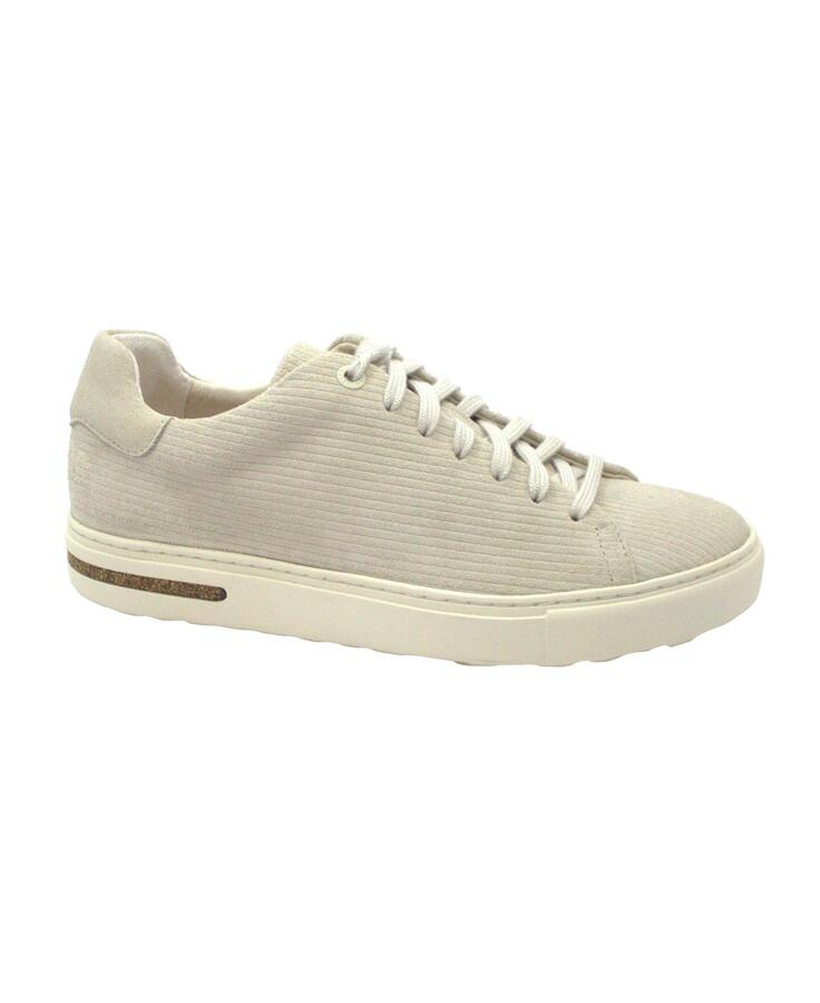 BIRKENSTOCK BEND LOW 1025616 antique white bianco scarpe donna lacci pelle sneakers