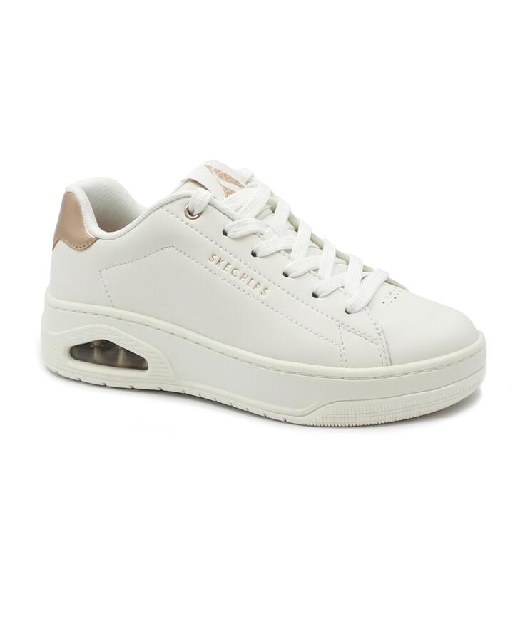 SKECHERS 177700 UNO white bianco scarpe donna sneakers memory foam lacci