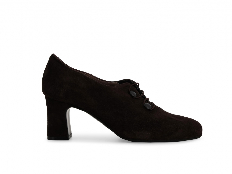 Décolleté donna in camoscio marrone x5216z